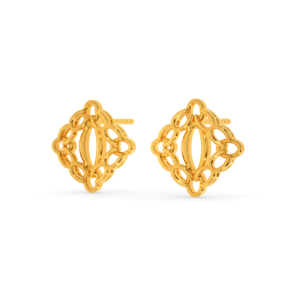 Crochet Mania Gold Earrings