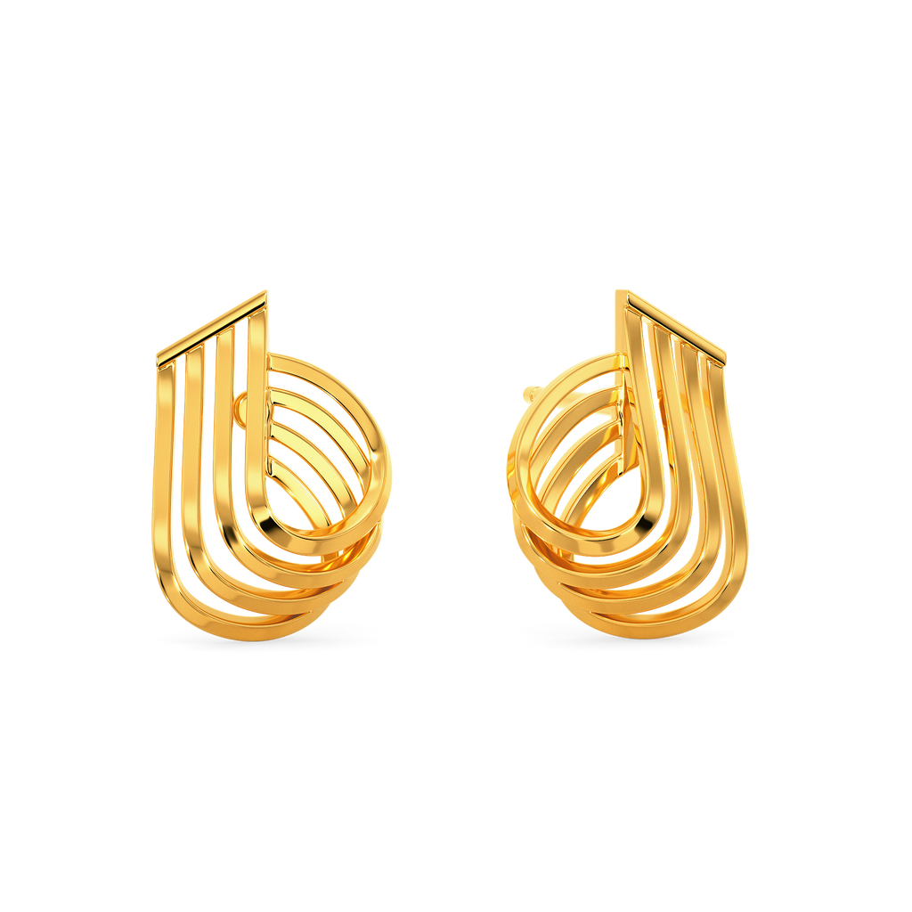 Drape Drama Gold Earrings