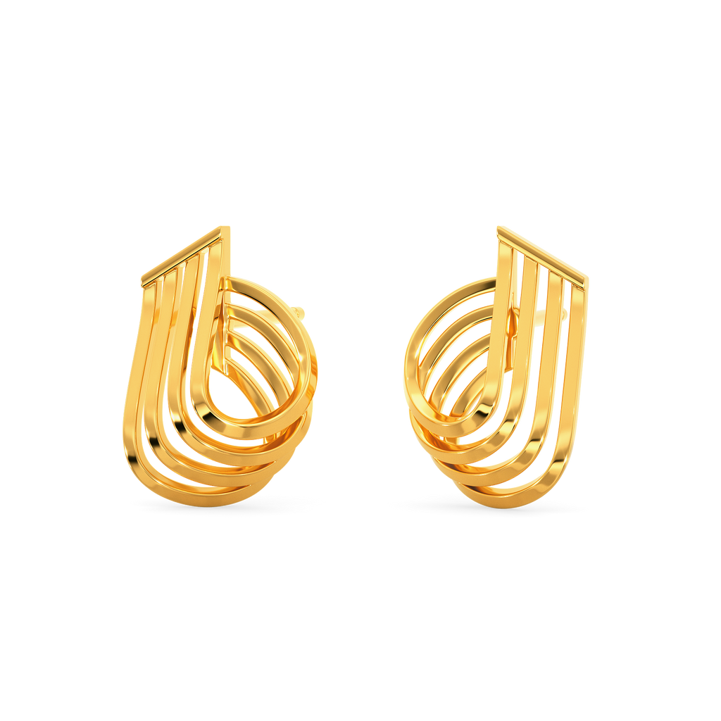 Drape Drama Gold Earrings