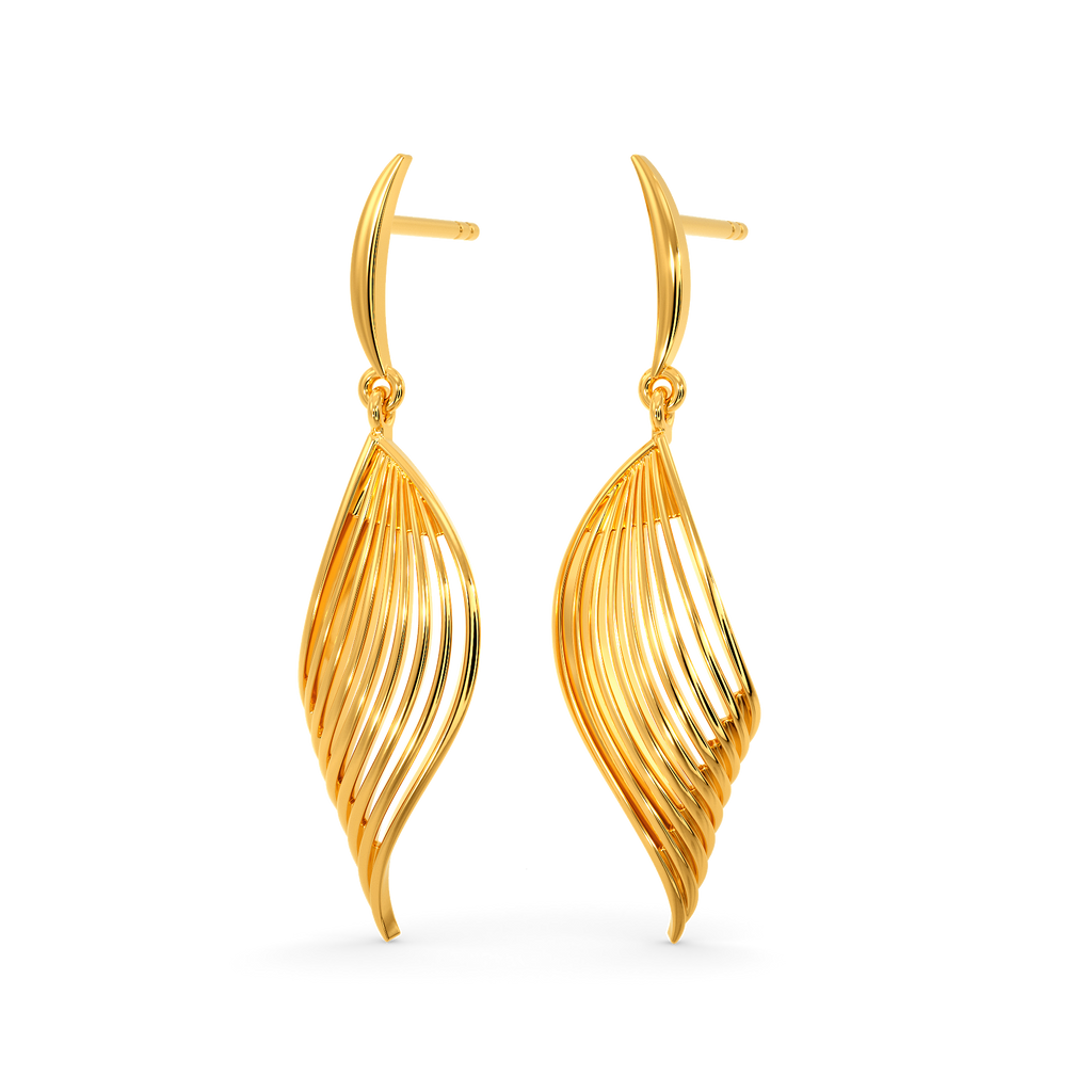 Drape A Drape Gold Earrings
