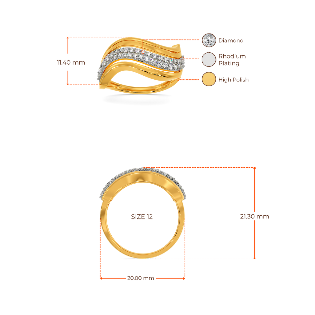 Drape Game Diamond Rings image