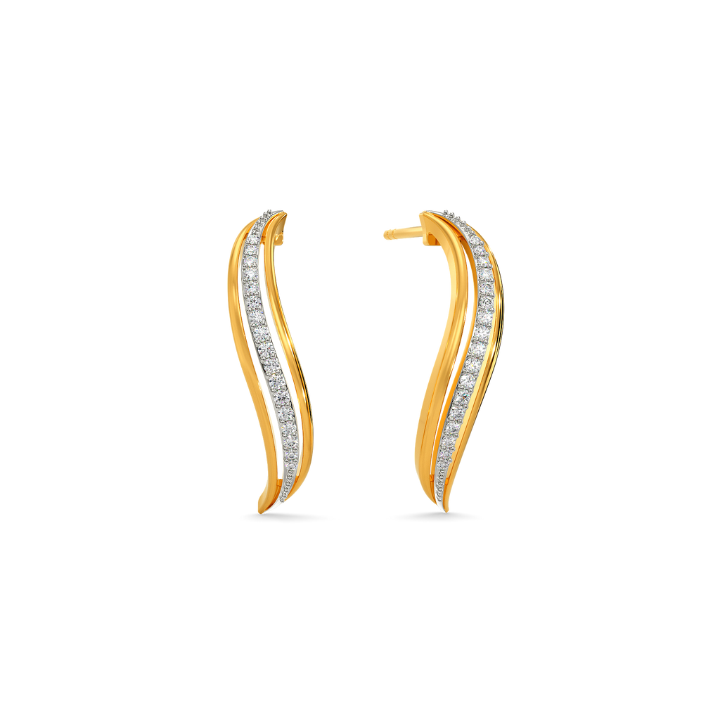 Drape Game Diamond Earrings