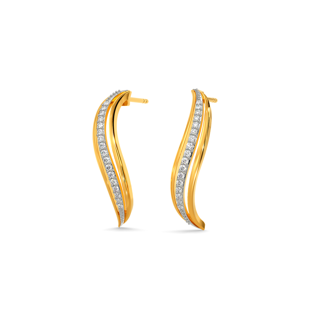 Drape Game Diamond Earrings