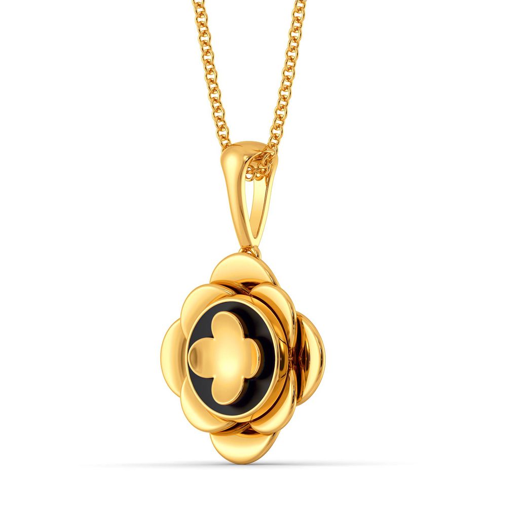 Fleur de Corbeau Gold Pendants