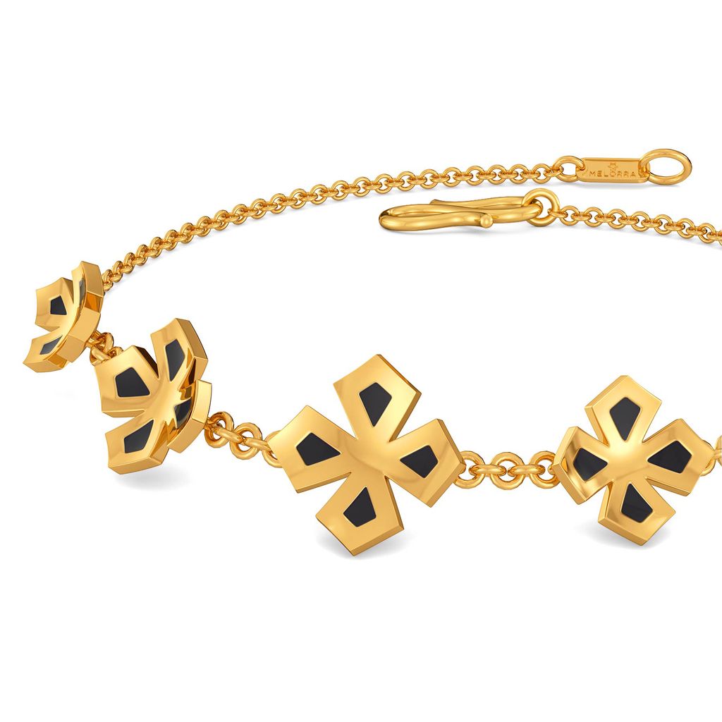 Black N Bloom Gold Bracelets