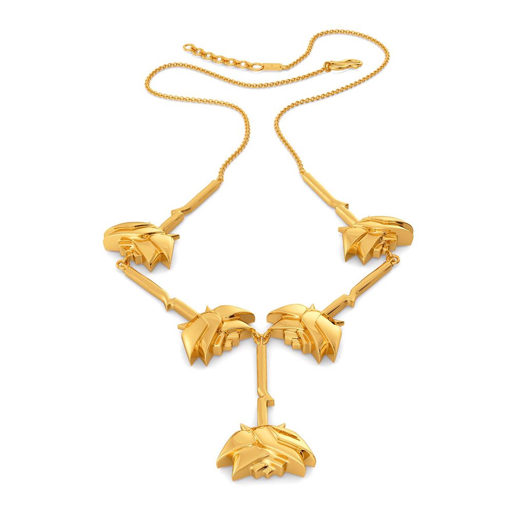Dark Blossoms Gold Necklaces