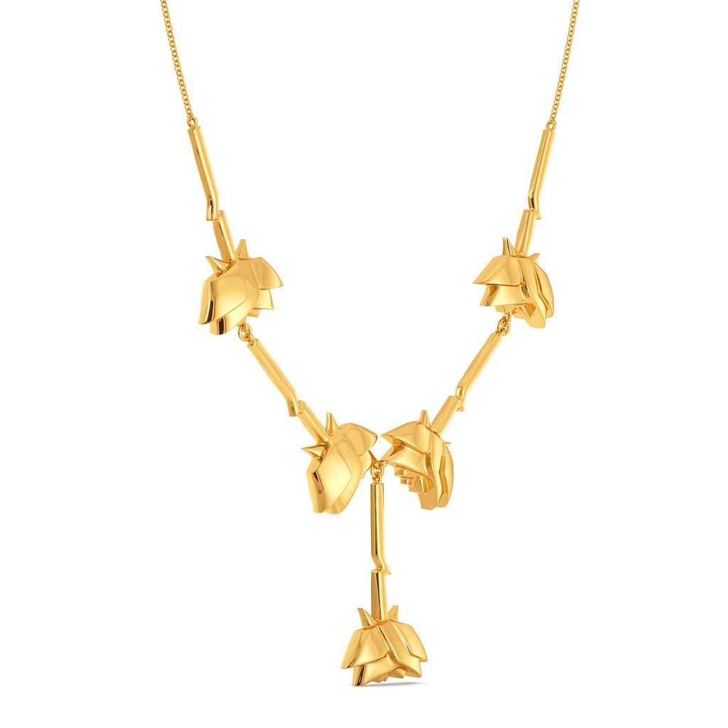Dark Blossoms Gold Necklaces