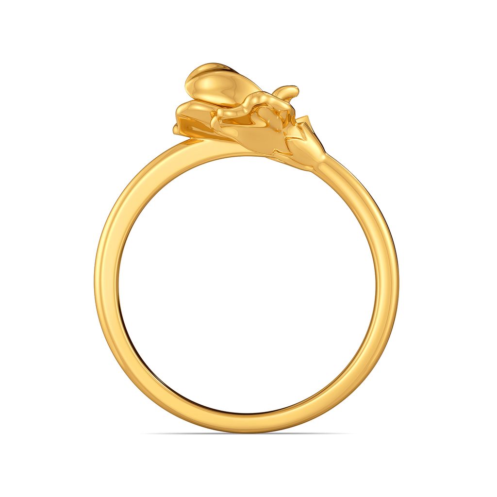 Blossomy Bliss Gold Rings image