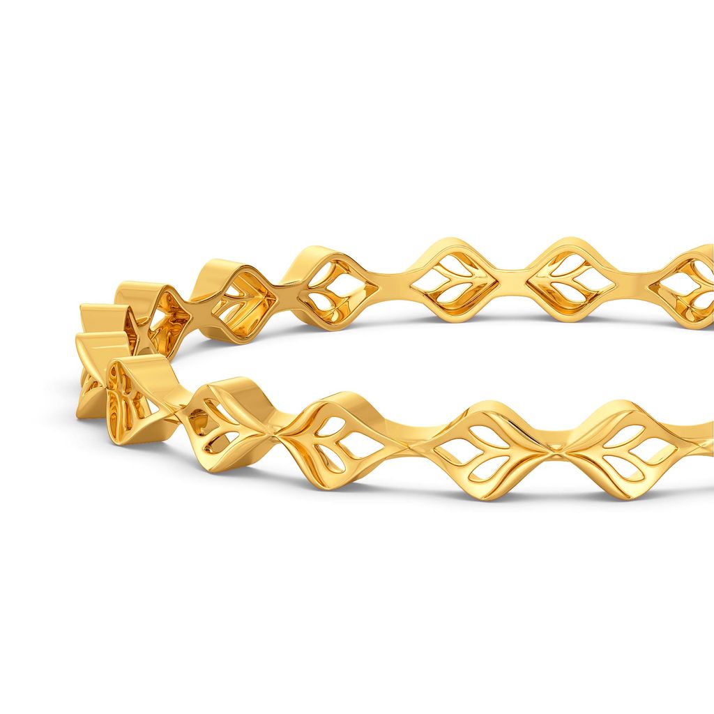 Braidy Dews Gold Bangles