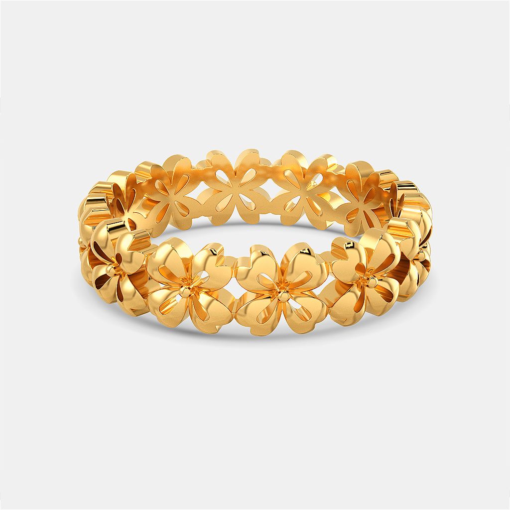 Floral Cluster Gold Rings alternate view 3