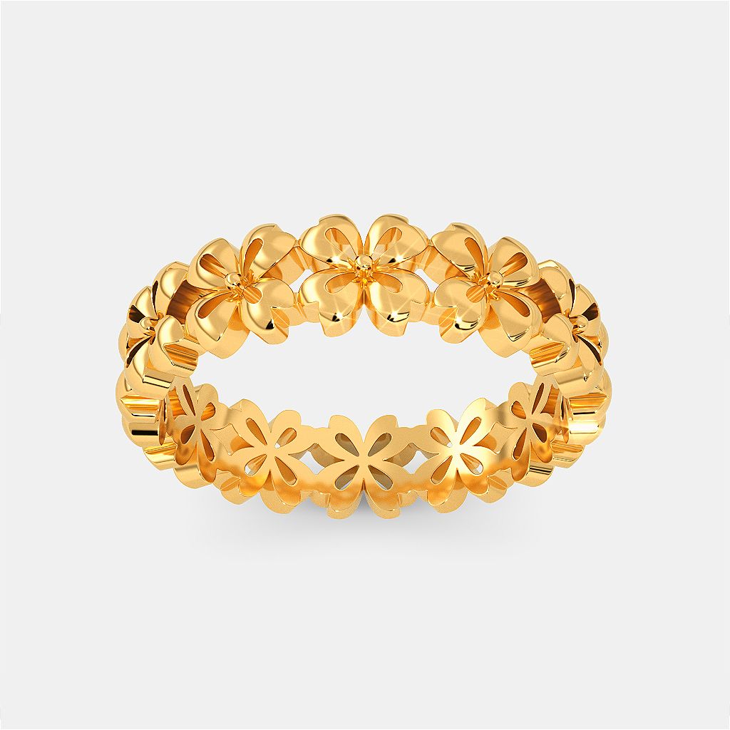 Floral Cluster Gold Rings alternate view 2