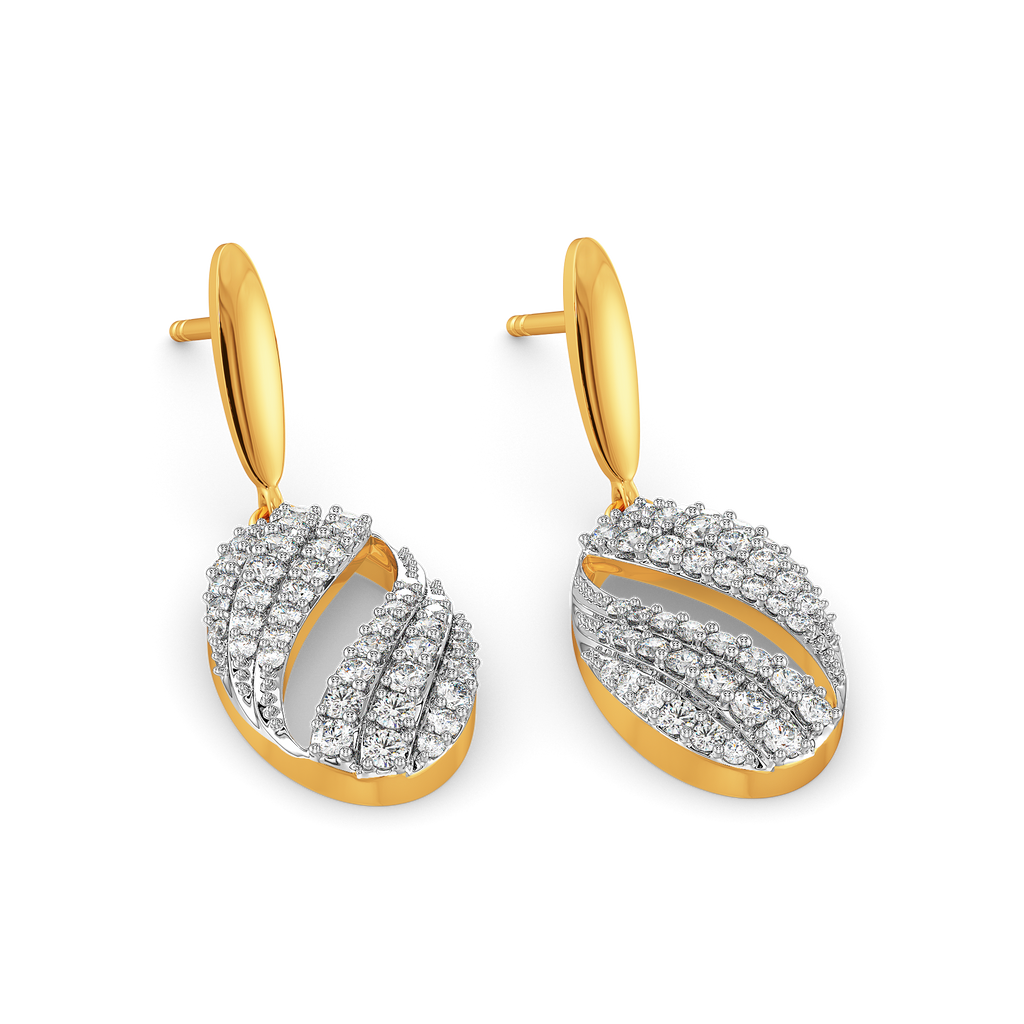 Glam Drapes Diamond Earrings