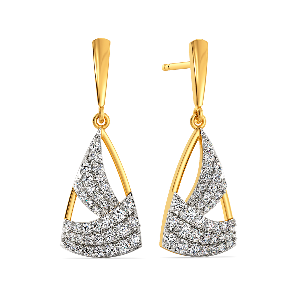 Drapes of Elegance Diamond Earrings