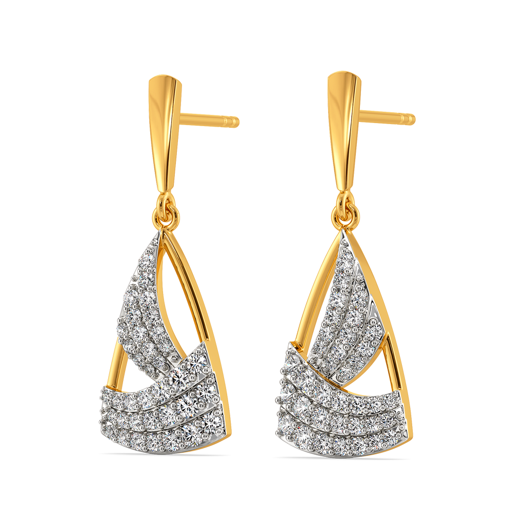 Drapes of Elegance Diamond Earrings