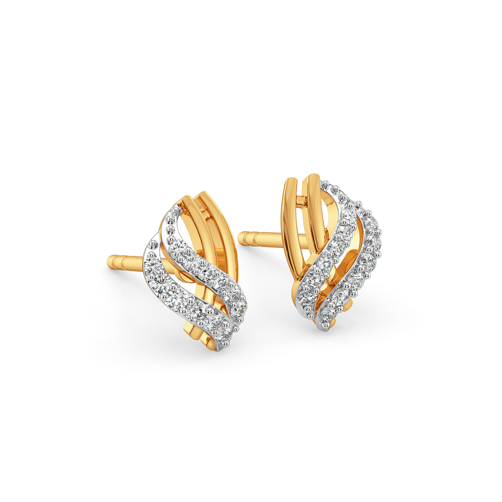 Drapes of Elegance Diamond Earrings
