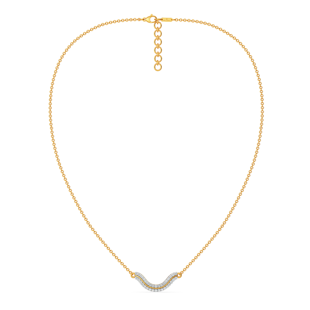 Structured Drapes Diamond Necklaces