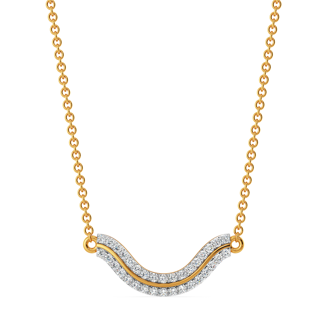 Structured Drapes Diamond Necklaces