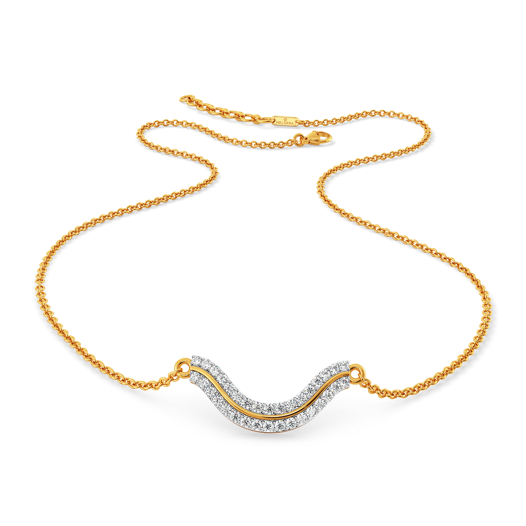 Structured Drapes Diamond Necklaces