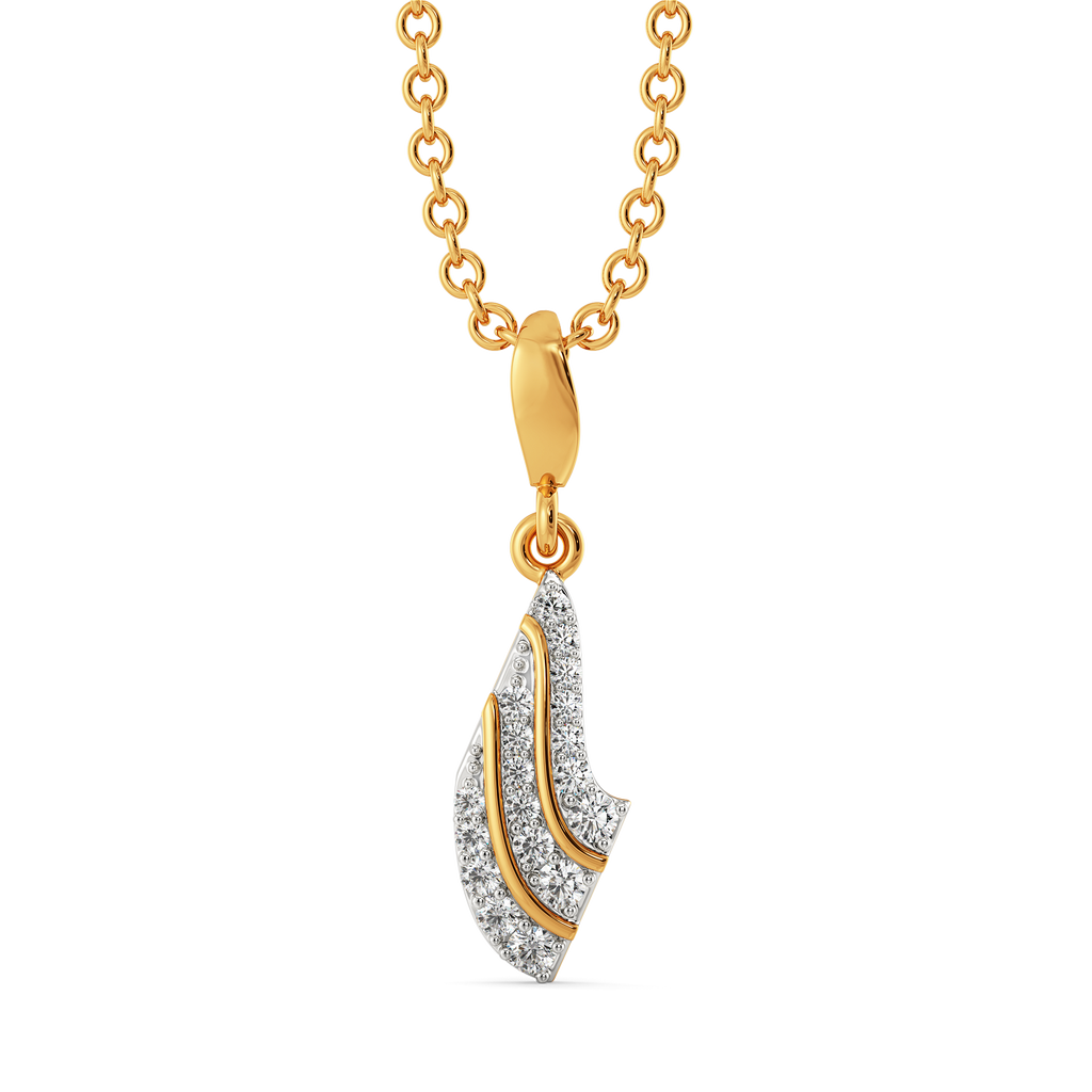 Structured Drapes Diamond Pendants