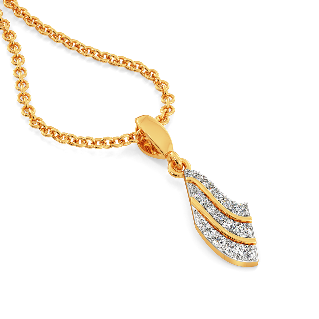 Structured Drapes Diamond Pendants