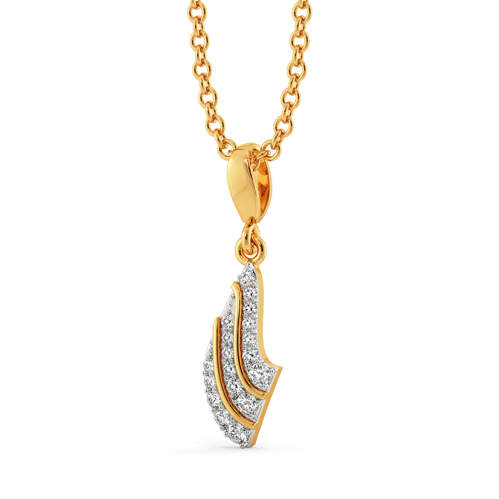 Structured Drapes Diamond Pendants