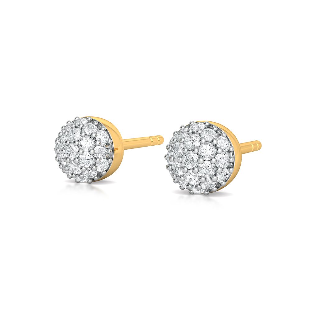 Bound by round Diamond Earrings