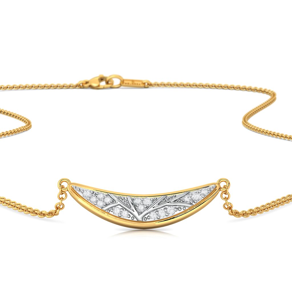 Pleasant Crescent Diamond Necklaces
