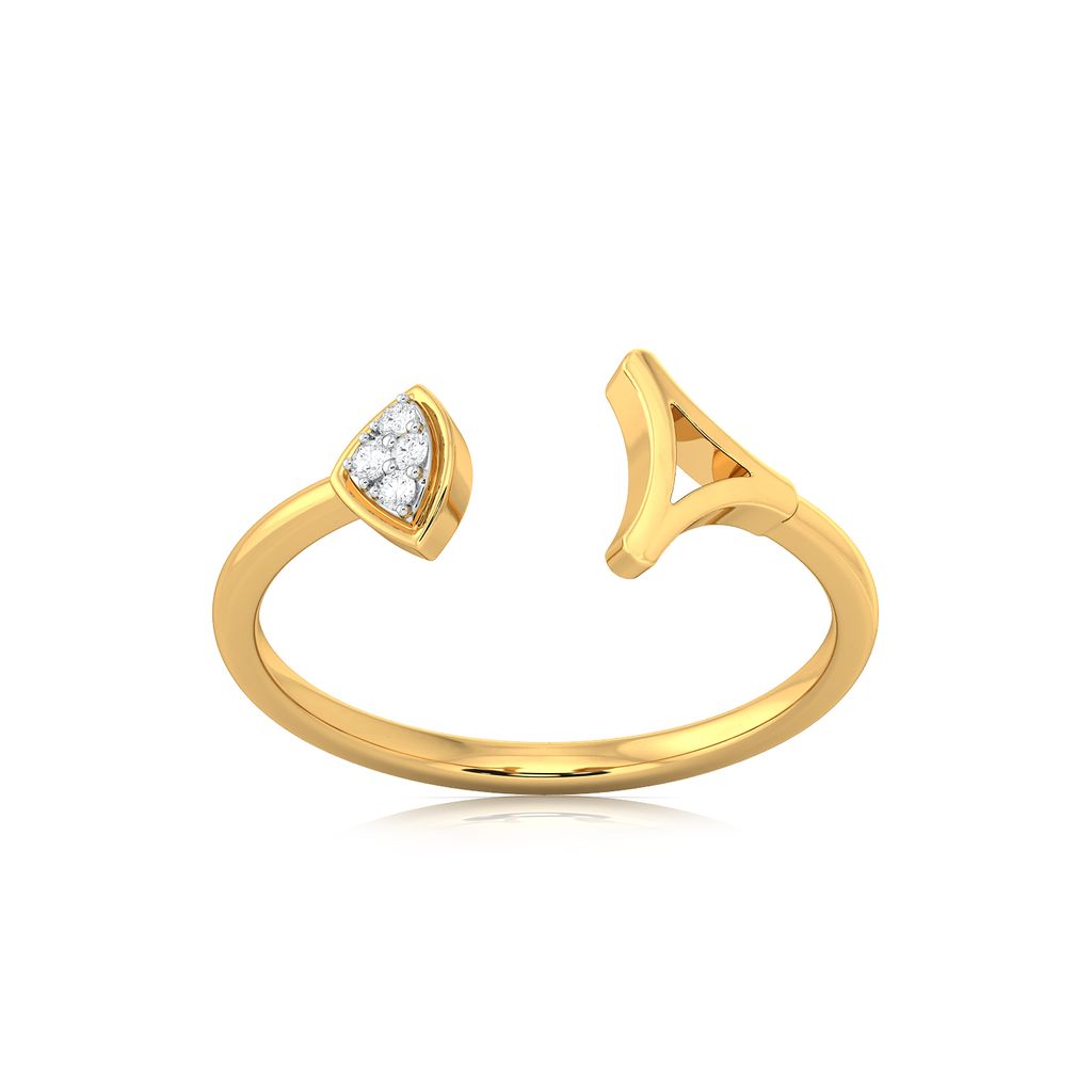 Triangular Tango Diamond Rings alternate view 3
