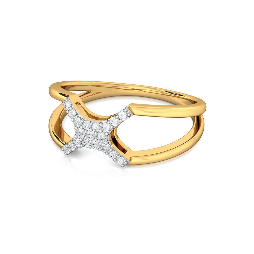 Curvy Cross Diamond Rings image