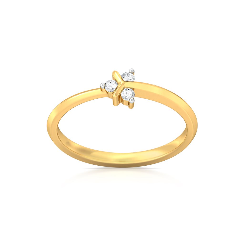 Teeny Troika Diamond Rings image