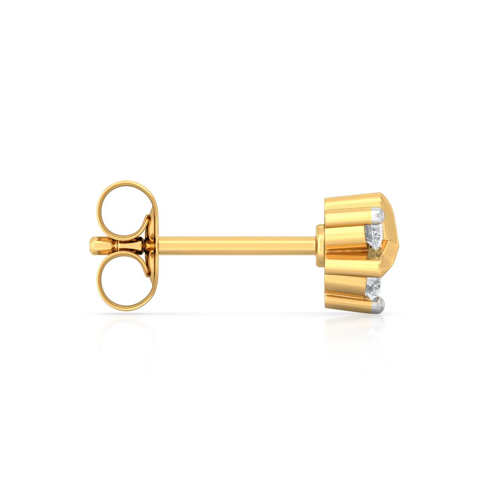 Teeny Troika Diamond Earrings