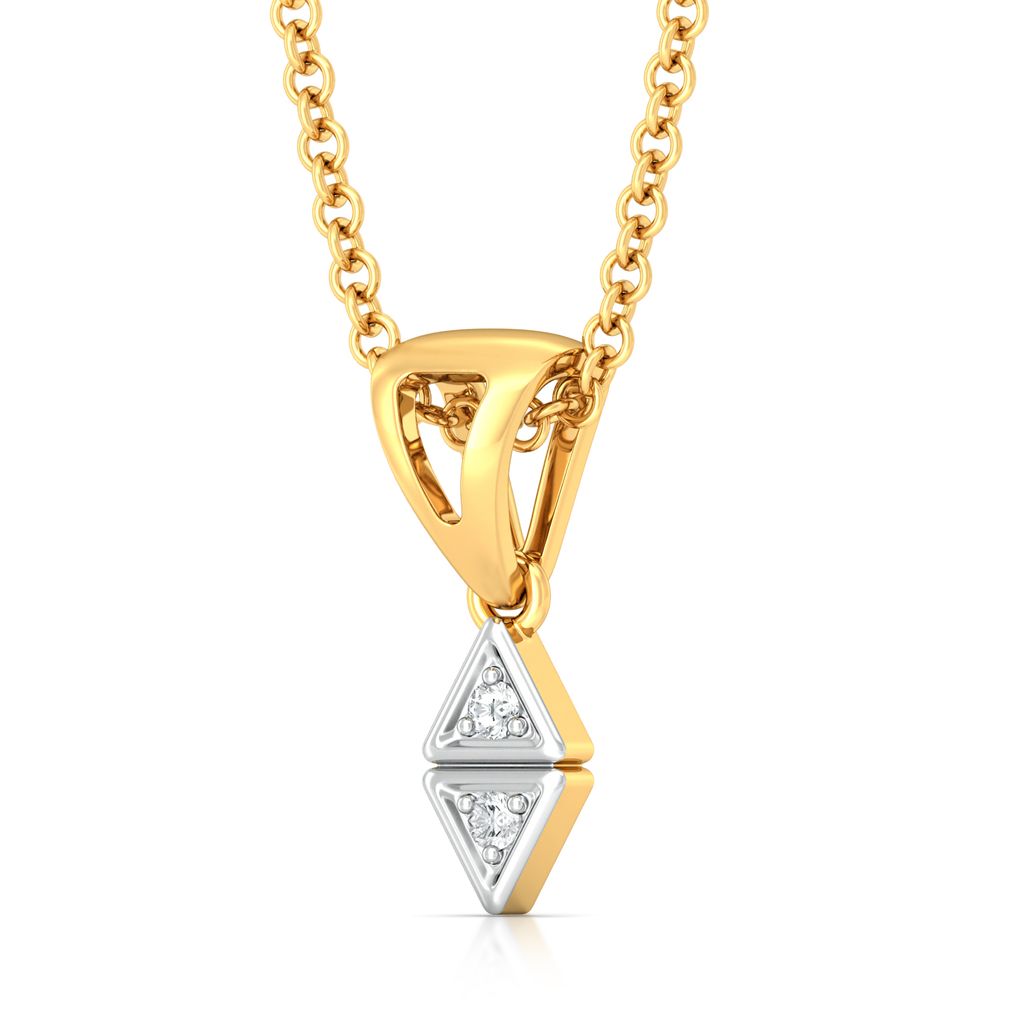 Double Nubble Diamond Pendants