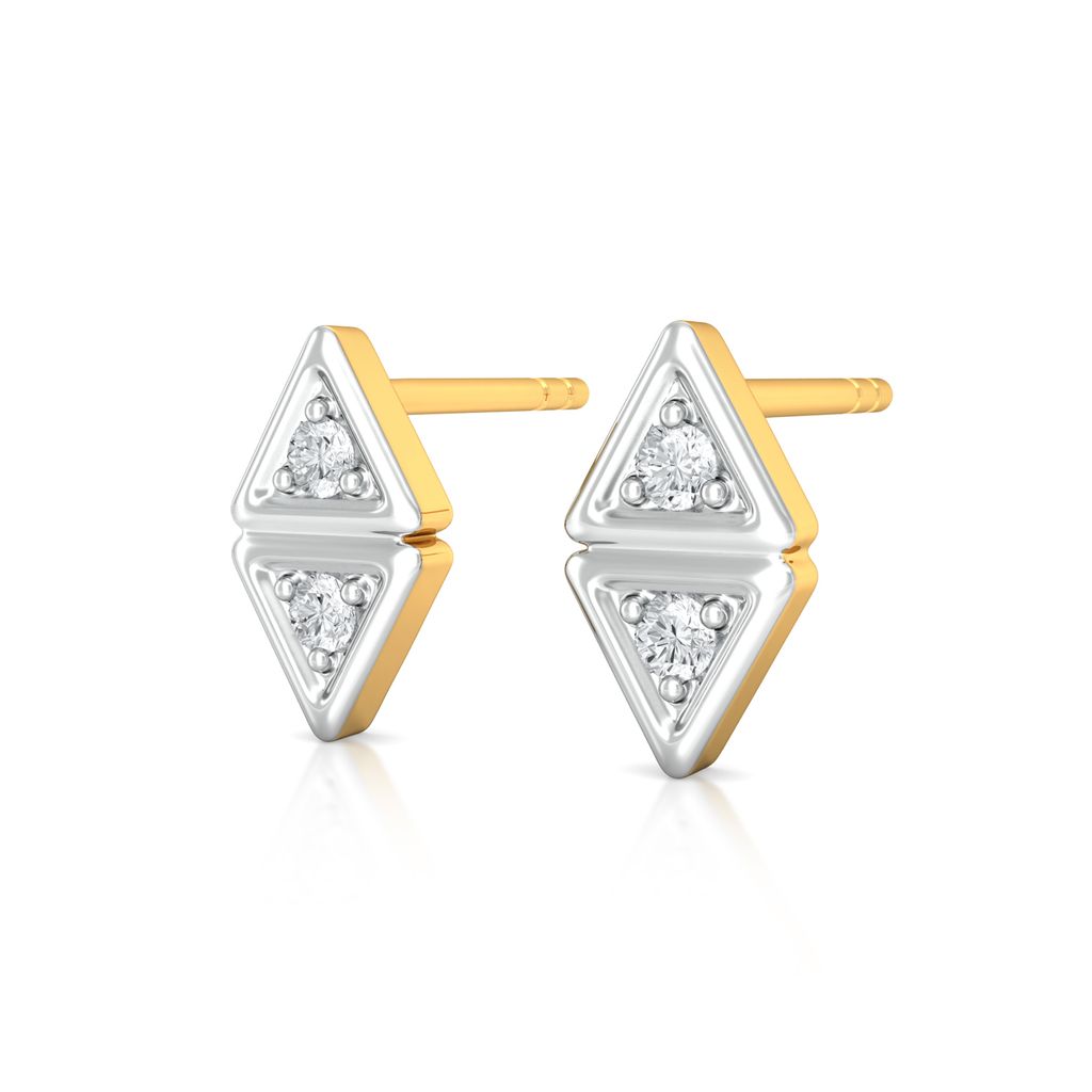 Double Nubble Diamond Earrings