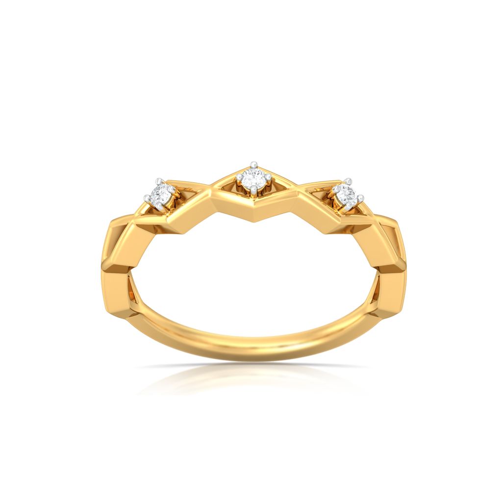 Criss-cross Gloss Diamond Rings alternate view 3