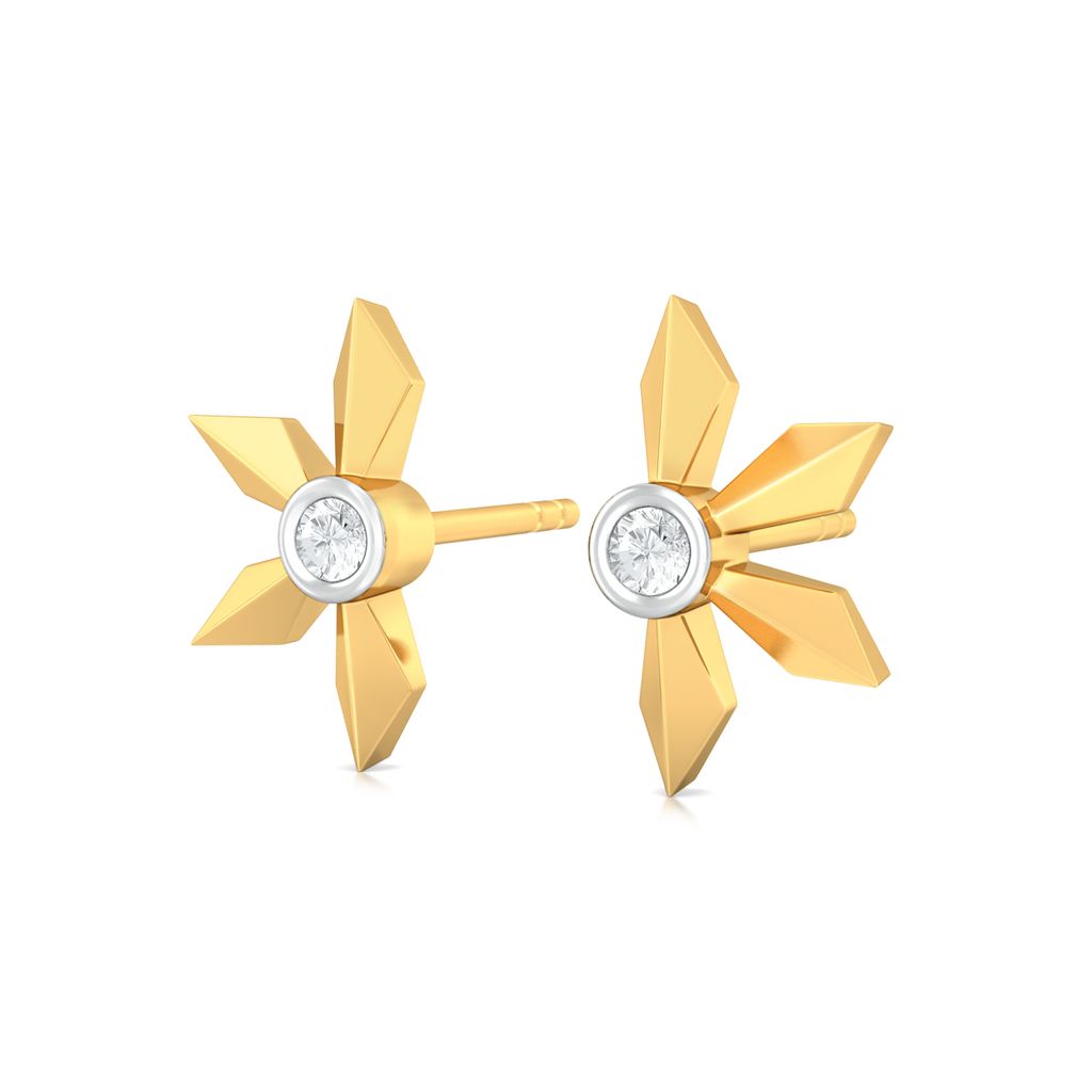 Simple Winkle Diamond Earrings