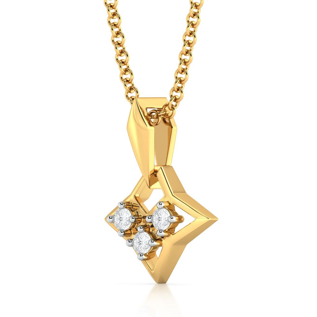 Rhomb Calm Diamond Pendants