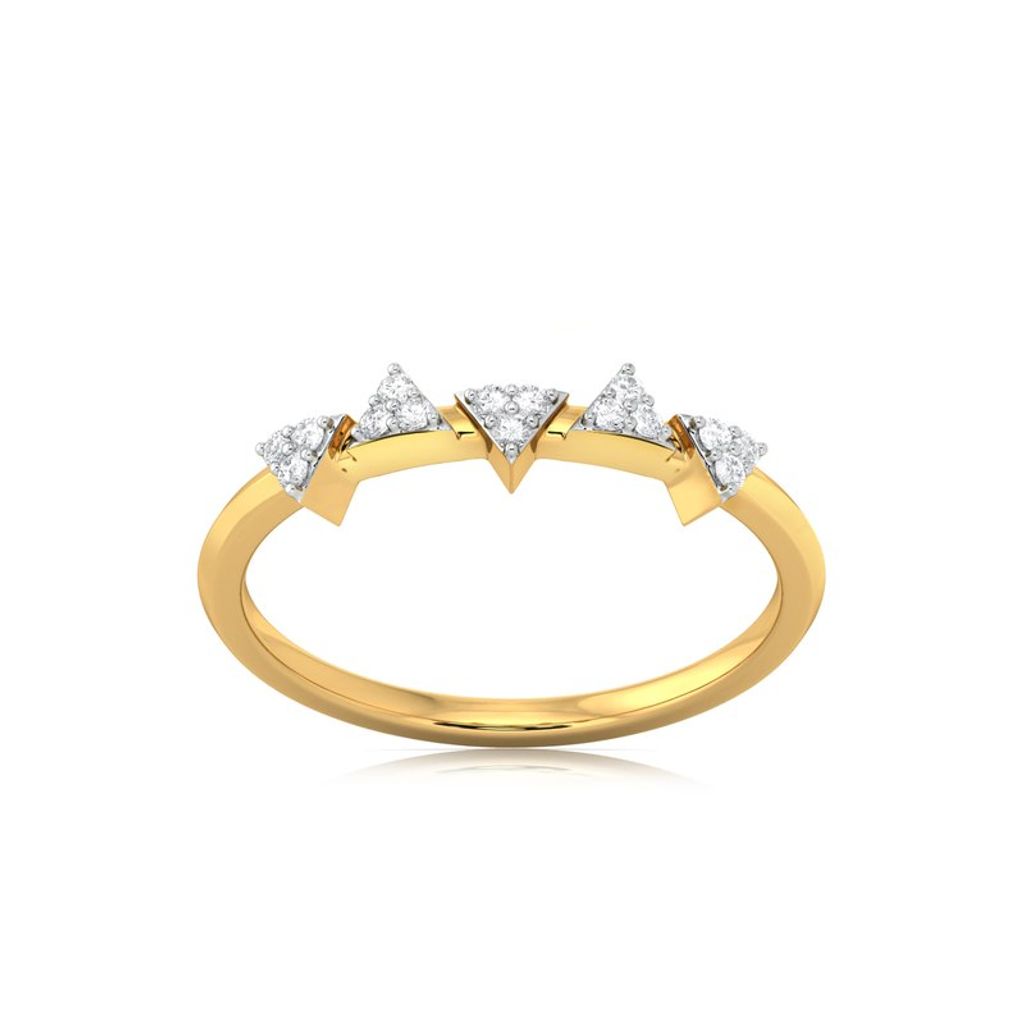 Trico Triangle Diamond Rings alternate view 3