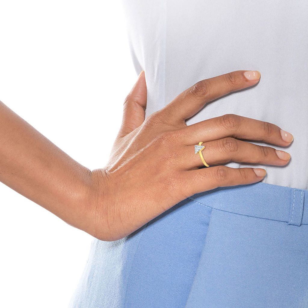 Spangle Triangle Diamond Rings alternate view 2