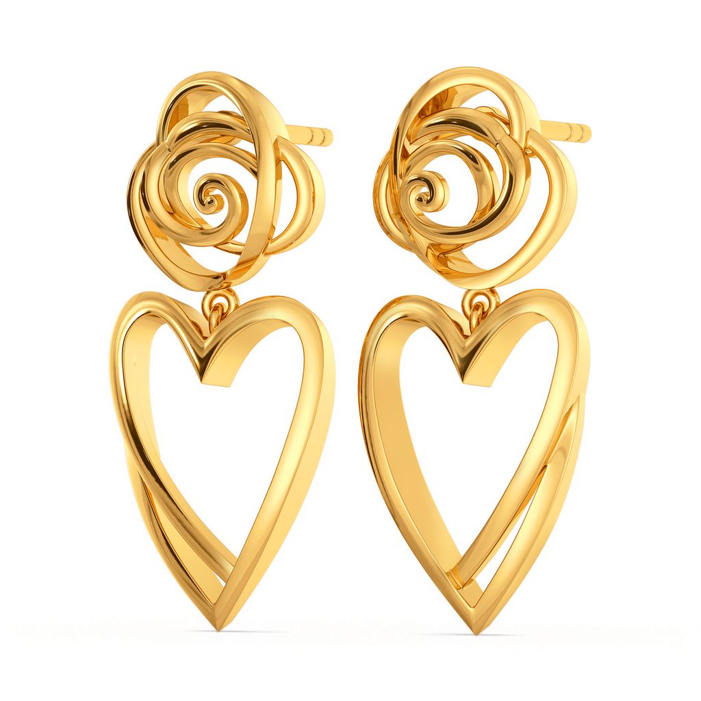 Fierce Romance Gold Earrings