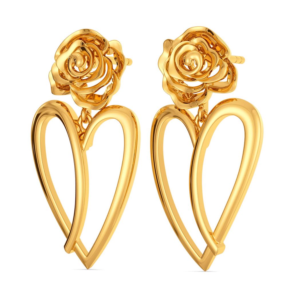 Heart of the Rose Gold Earrings