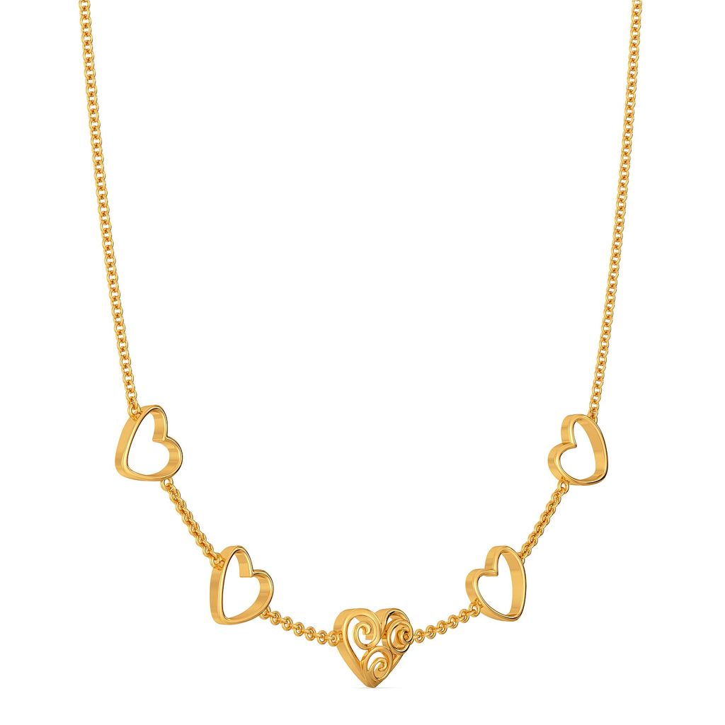 Exotic Edge Gold Necklaces