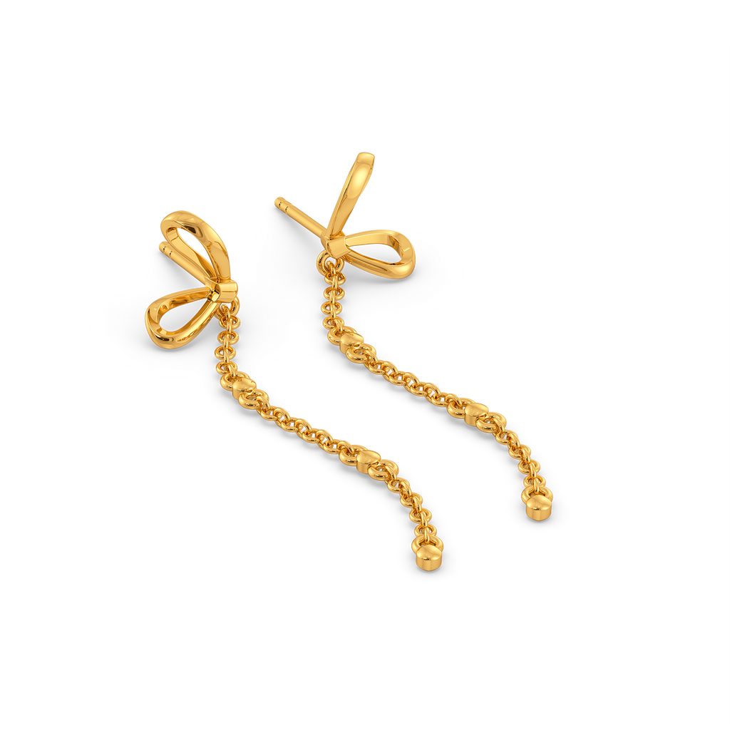Dreamy Doll Gold Earrings