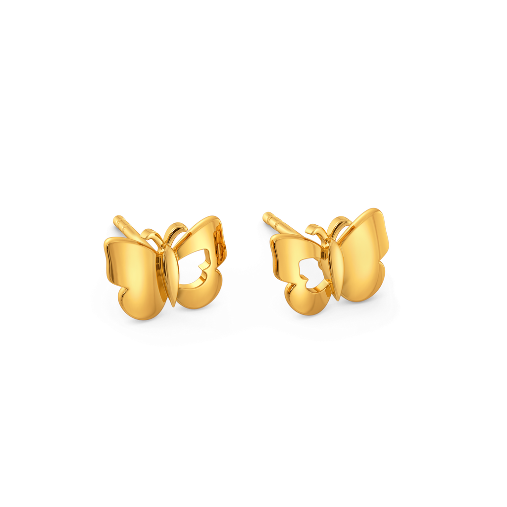 Dreamy Doll Gold Earrings