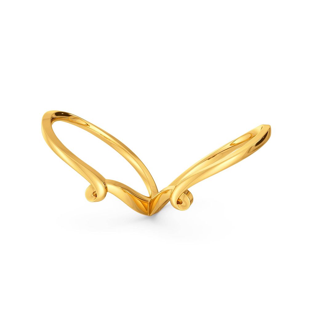 Disco Twists Gold Rings image