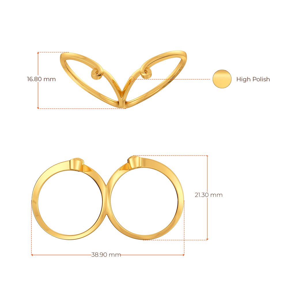 Disco Twists Gold Rings image
