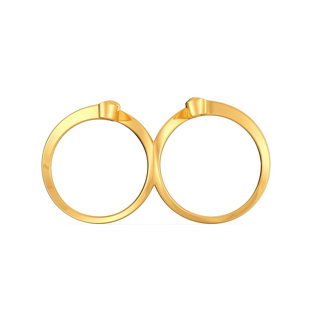 Disco Twists Gold Rings image