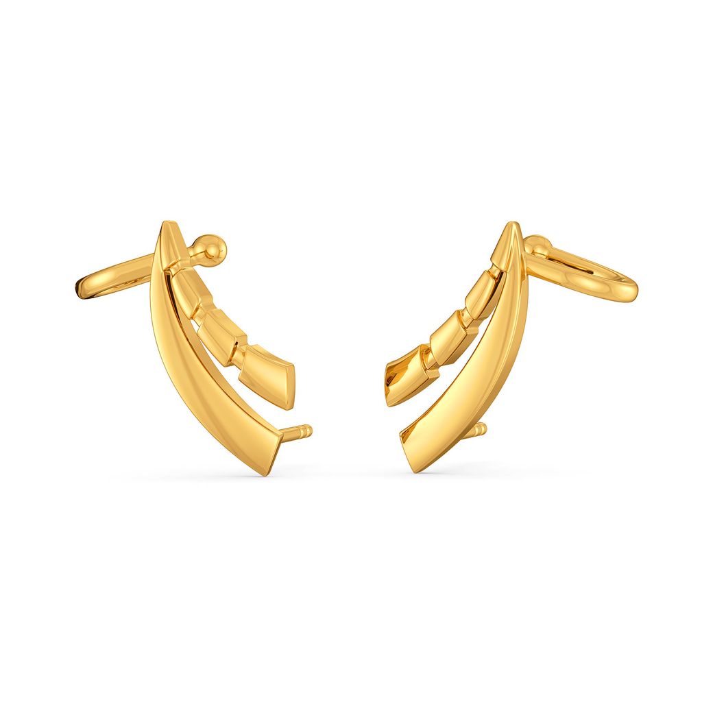 Disc Drama Gold Earrings