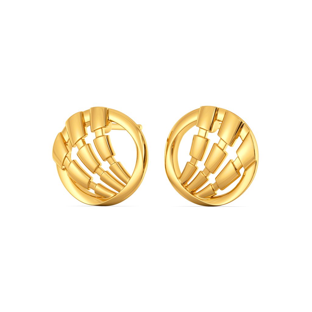 Wing Ding Pop Gold Earrings