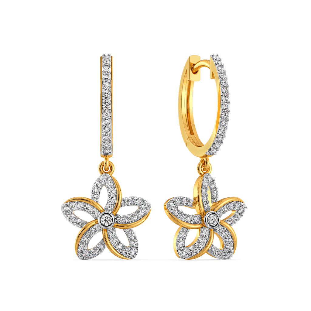 Flora Halo Diamond Earrings