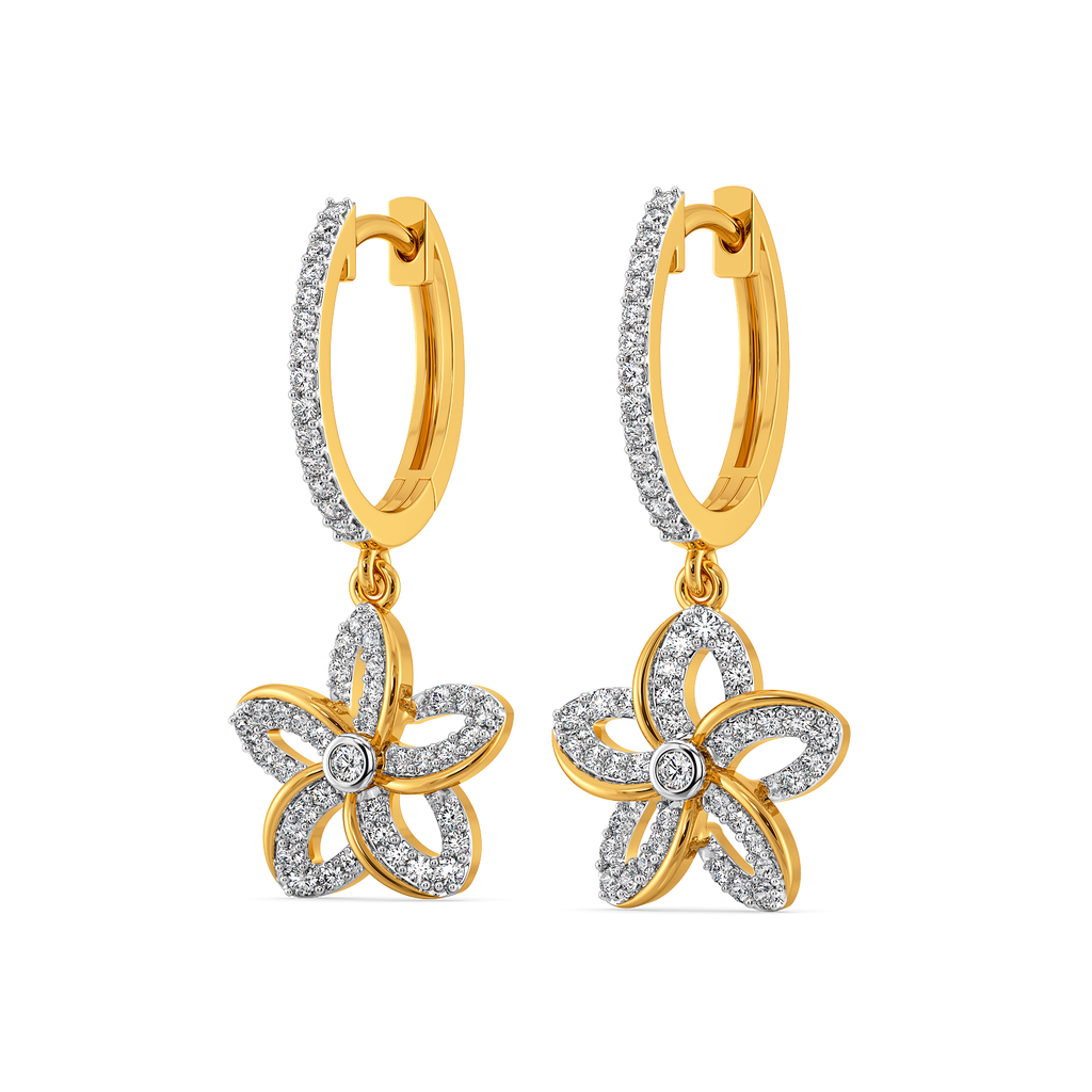 Flora Halo Diamond Earrings